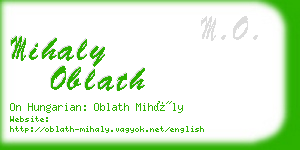 mihaly oblath business card